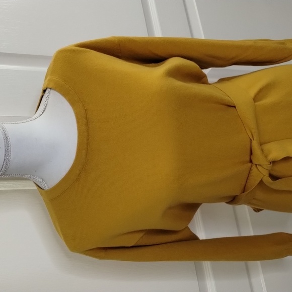 Amaryllis tie waist wrap tie sweater medium long sleeve wrap sweater oversized - Picture 2 of 11